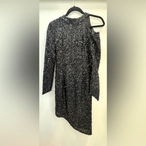 STYLEKEEPERS Sequin Cutout Shoulder Bodycon Dress